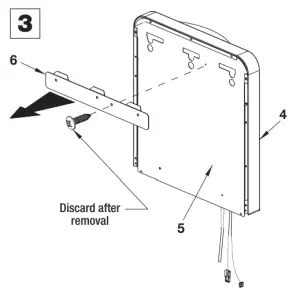 Remove top mounting bracket