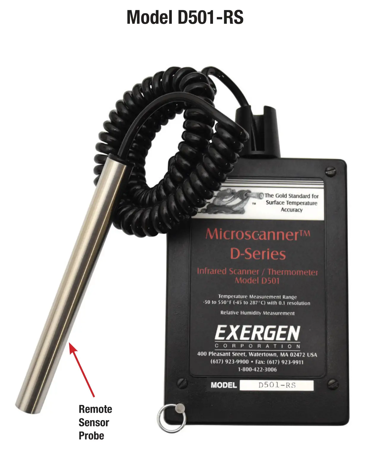 EXERGEN D501-RS IR Sensor Thermometer Remote Sensor - Model D501-RS