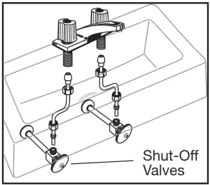 Townsend Pedestal Sink-shut off valves