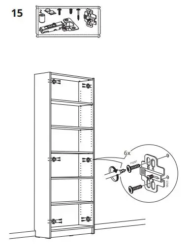 IKEA BILLY Bookcase with OXBERG Glass Doors fig12