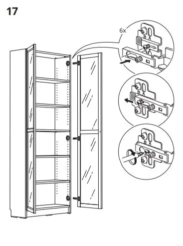 IKEA BILLY Bookcase with OXBERG Glass Doors fig14