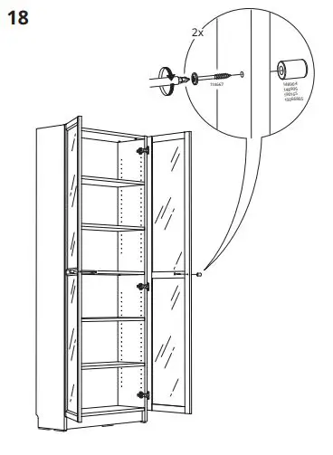 IKEA BILLY Bookcase with OXBERG Glass Doors fig15