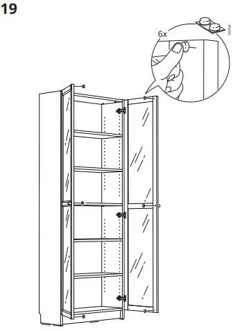 IKEA BILLY Bookcase with OXBERG Glass Doors fig16