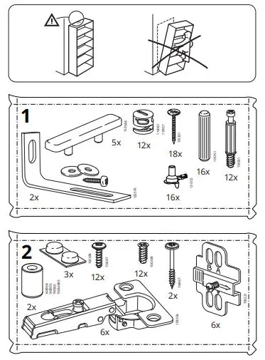 IKEA BILLY Bookcase with OXBERG Glass Doors fig2