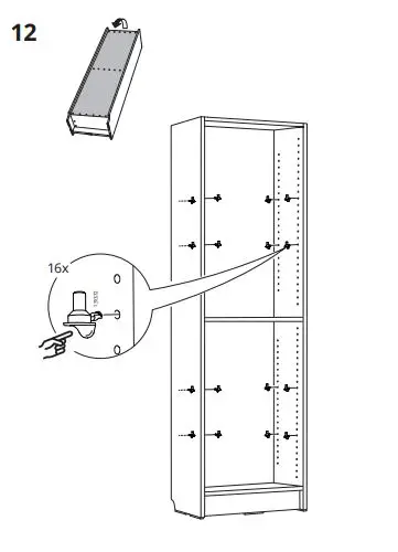 IKEA BILLY Bookcase with OXBERG Glass Doors fig9