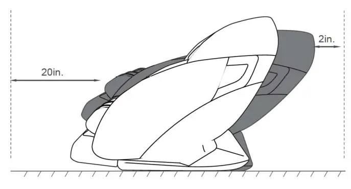 Osaki OS 3D Otamic LE Massage Chair- Chair Placement