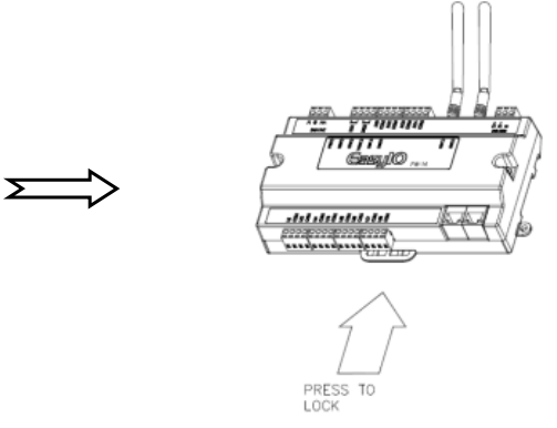 EasyIO FW-14 V3 WiFi Controller - lock clip