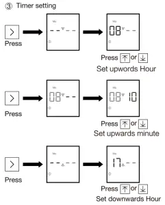 JIECANG JCHR35W1BL2B 6-Channel LCD Remote- back 3