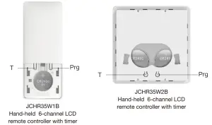 JIECANG JCHR35W1BL2B 6-Channel LCD Remote- back