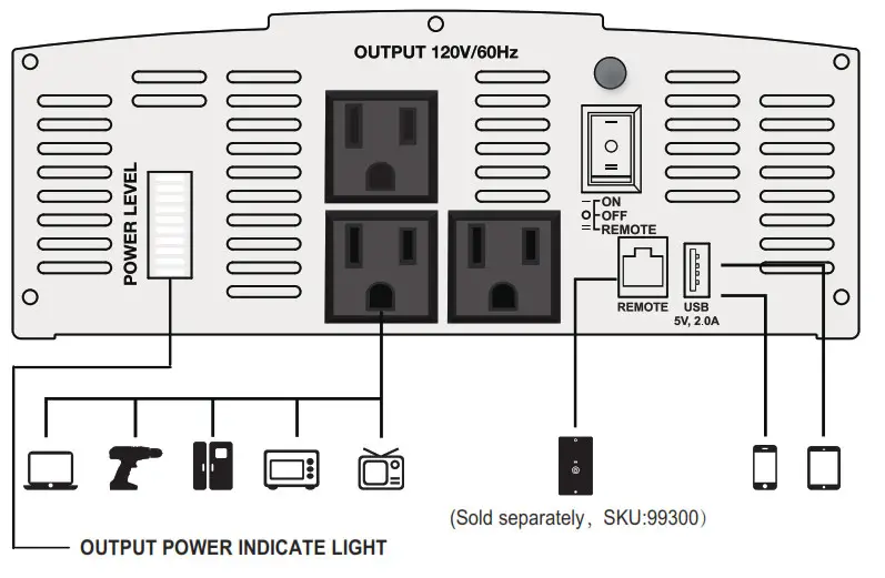 Nature POWER 37002 2000 Watt Power Inverter- CONNECTING INVERTER CABLES 2