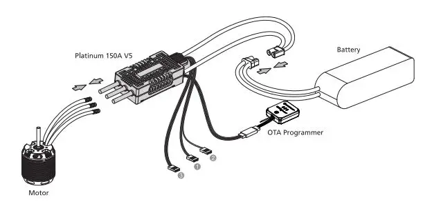 HOBBYWING Platinum 150A V5 Brushless Electronic Speed Controller 6