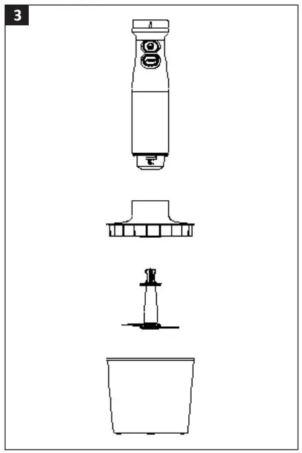 Menuett 009540 Hand Blender Instruction Manual - Using the chopper accessory