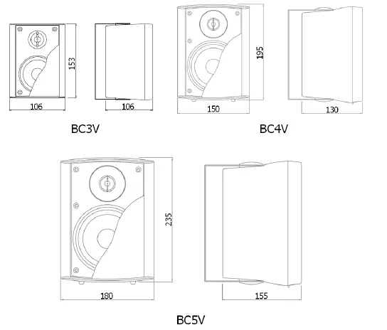 av-link BCV Series 952717UK 100V Indoor Speakers fig 3