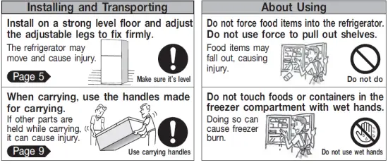 MITSUBISHI ELECTRIC MR-458ER Refrigerator-Freezer fig 3