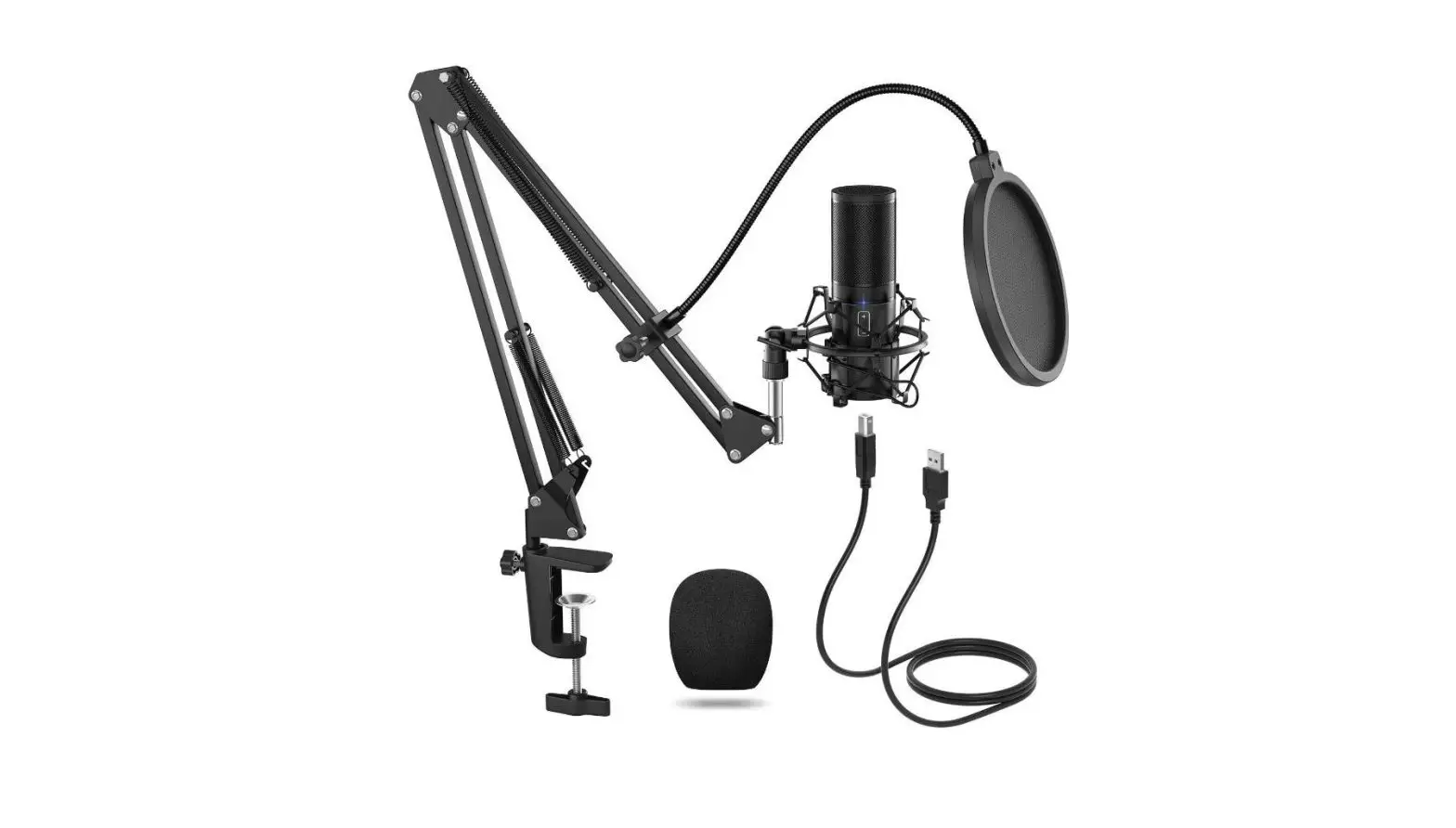 Tonor Usb Microphone Kit, Streaming Podcast Pc Cardioid Condenser Computer Mic For Gaming-complete Features/instruction Manual