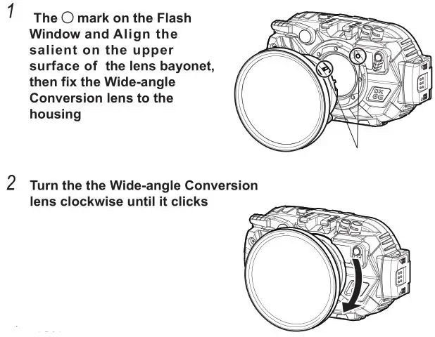 SEA SEA Camera Housing System - Attaching the Wide-Angle Conversion Lens