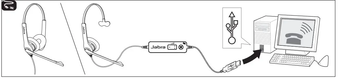 Jabra BIZ 1500 USB Mono-Duo Computer Headset FIG 1
