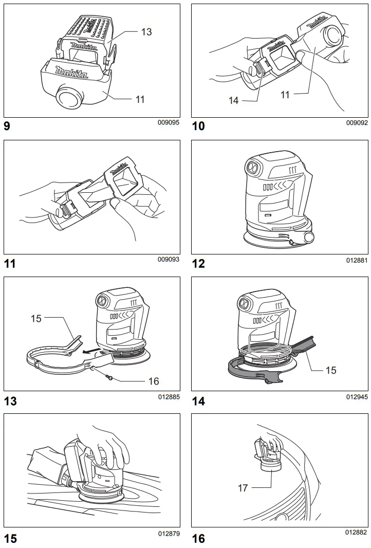 makita DBO140 Cordless Random Orbit Sander - fig 2