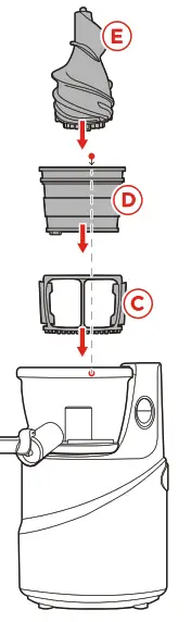 EMPV-BLDR03 150W 150W Cold Press Slow Juicer -sues