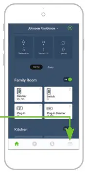 LEVITON DI-000-DN15S-02C Neutral 15A Switch - Tap the menu icon