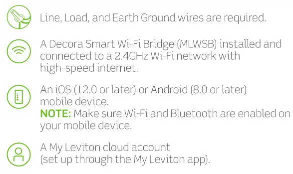 LEVITON DI-000-DN15S-02C Neutral 15A Switch - What you need to make it work