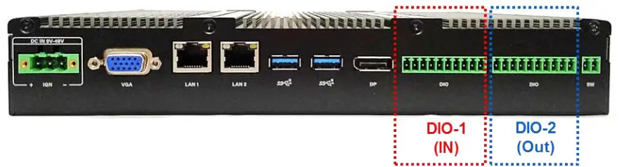 cincoze P2100 Series High Performance Convertible Computer - DIO Connector Definition