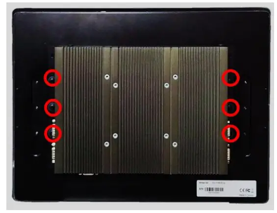 cincoze P2100 Series High Performance Convertible Computer - Fasten six screws