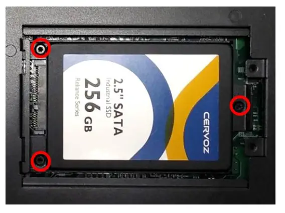 cincoze P2100 Series High Performance Convertible Computer - HDD bracket on screw hole side of HDD7