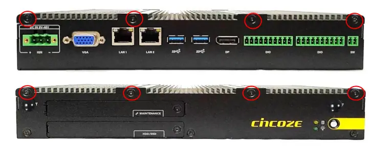 cincoze P2100 Series High Performance Convertible Computer - Top Cover