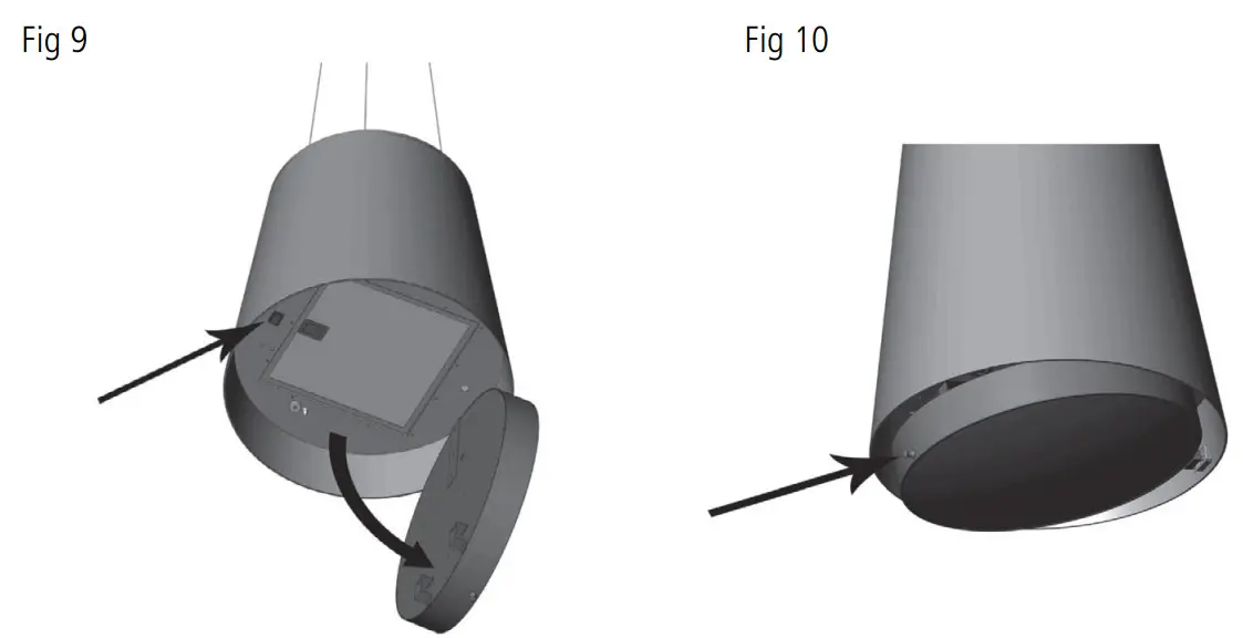 caple ZAL48CO ZAL48SL ZAL48BK Zalto Island Extractor Hoods - CONDITION 1