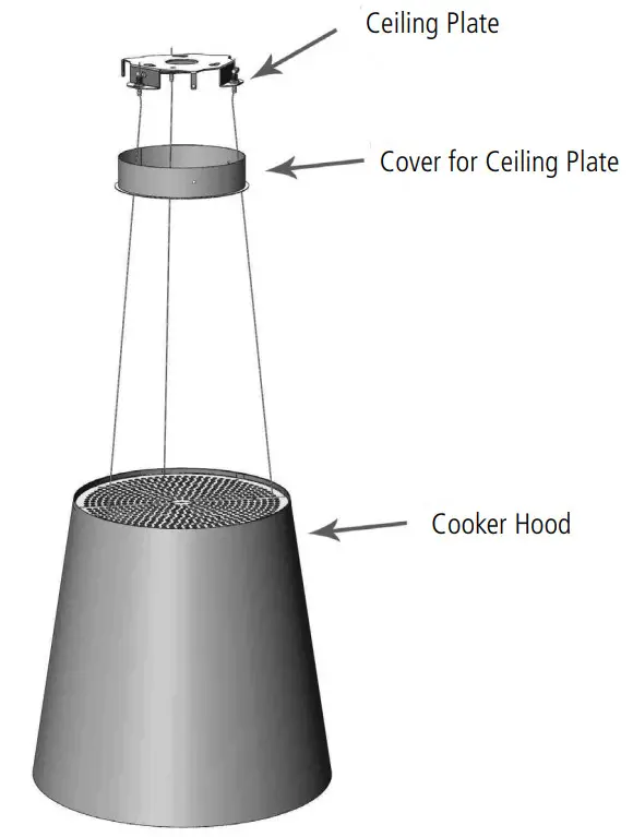 caple ZAL48CO ZAL48SL ZAL48BK Zalto Island Extractor Hoods - Cooker Hood