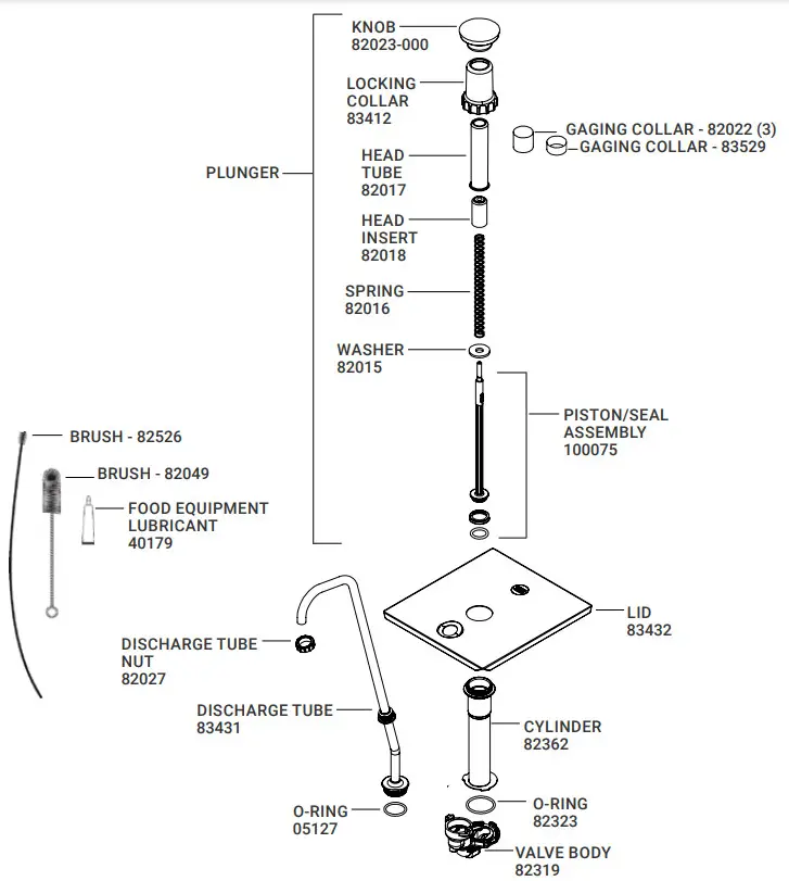 SERVER 83433 CP 1 Tall Condiment - Condiment pump