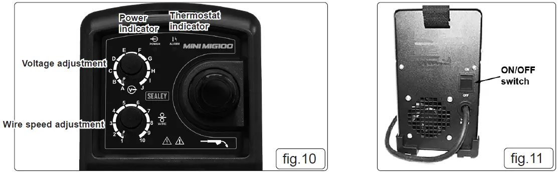 SEALEY-MINIMIG100-100A-NO-GAS-INVERTER-MIG-WELDER-fig-7