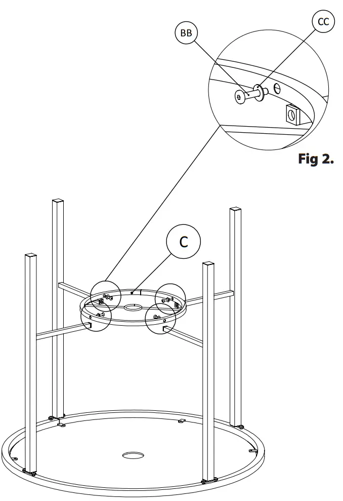 TDC USA INC 22589 5pc Wicker Patio Bistro Bar Set -fig3