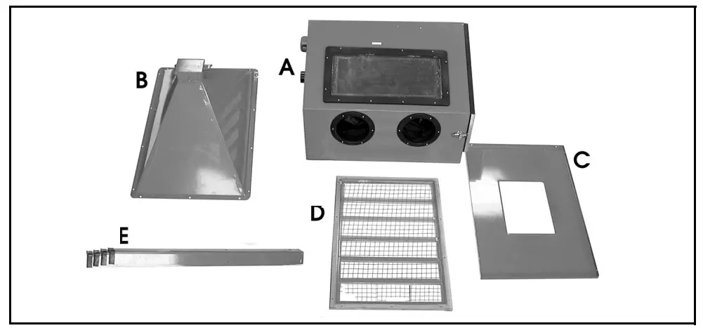 Clarke SB30 Sand Blast Cabinet - figure