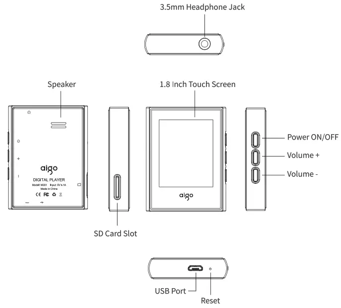 aigo M301 MP3 Player