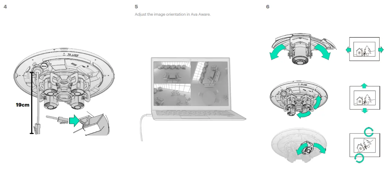 AVA Quad 4 X 5MP Camera - Camera moun1t