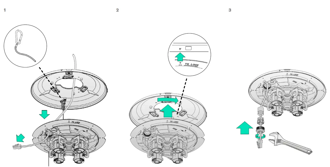 AVA Quad 4 X 5MP Camera - Camera mount