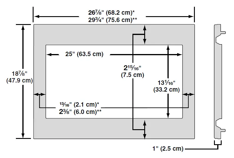 FORTE F30MVTKSS Built-In Trim Kit fig 4