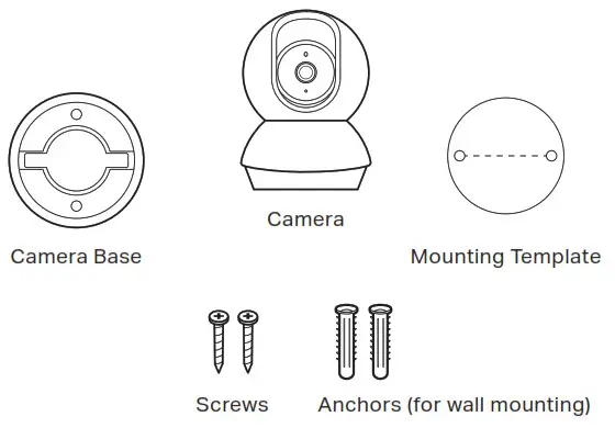 tp-link tapo Pan Tilt Home Security Wi-Fi Camera - Mounting Kit