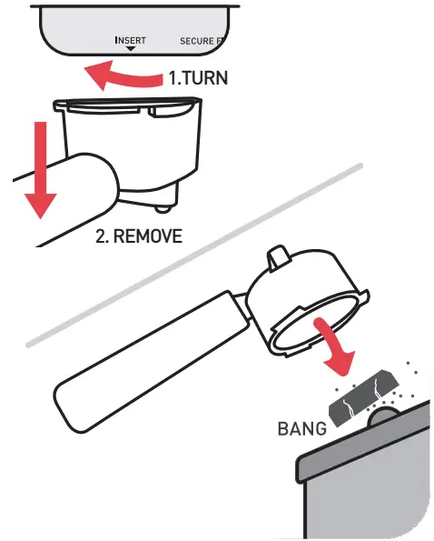 EMM2900 Compact Barista Espresso Machine Use illustration