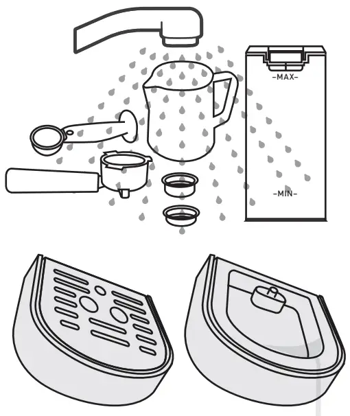 EMM2900 Compact Barista Espresso Machine Use illustration