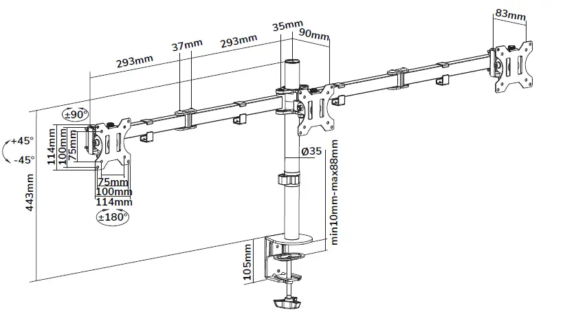 Neomounts-FPMA-D550D3BLACK-Monitor-Desk-Mount-fig- (1)