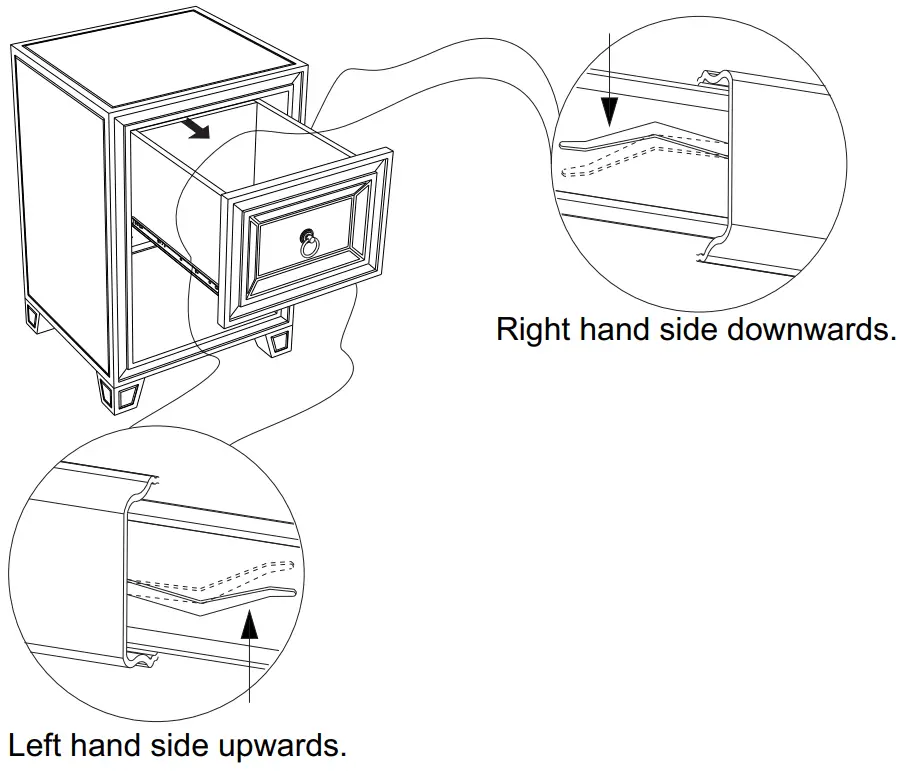 URTR T 01448 8 1 Drawer Silver Nightstand Bedroom - FIGURE 2