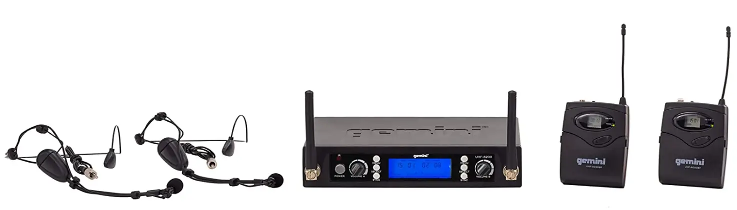 Gemini Sound UHF Professional Stage Performance Microphone with Wirless Reciever