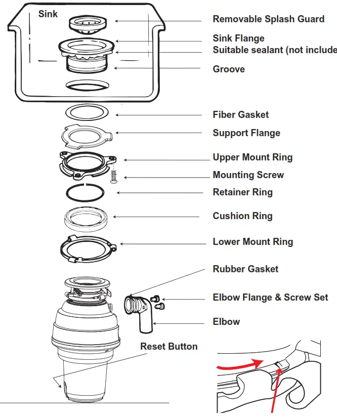 McAlpine WDU-1UK Perfect Grind 12HP Waste Disposer -Fig 5