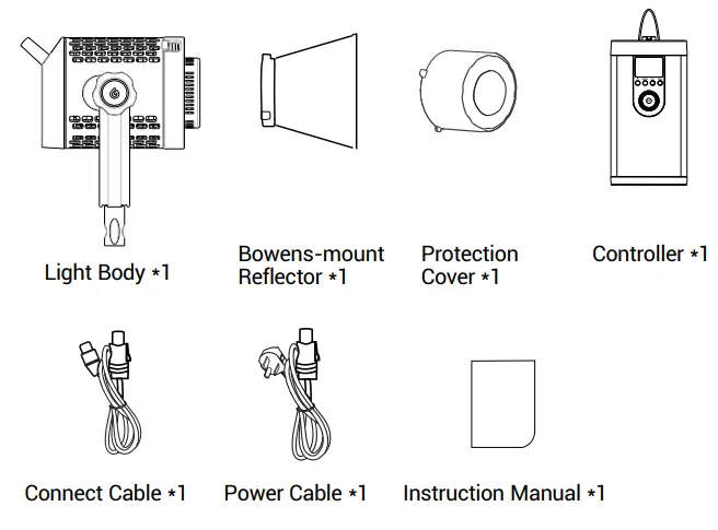 Godox UL 60 Bi Color Silent LED Light - Included Items