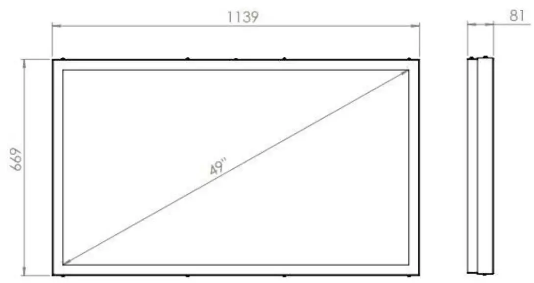HI-ND WC4900 Wall Casing Easy 49 Portrait - fig