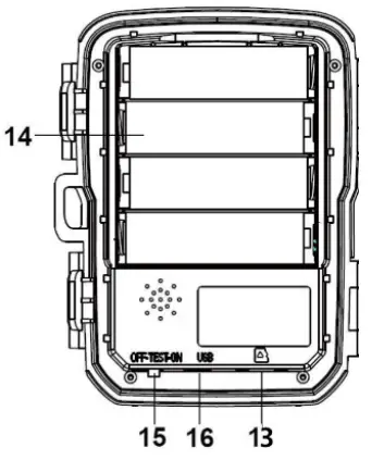 DENVER WCS-5020 Infrared Trail Camera -TEST-OFF button