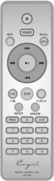 Cayin MINI-CDMK2 - Remote Control